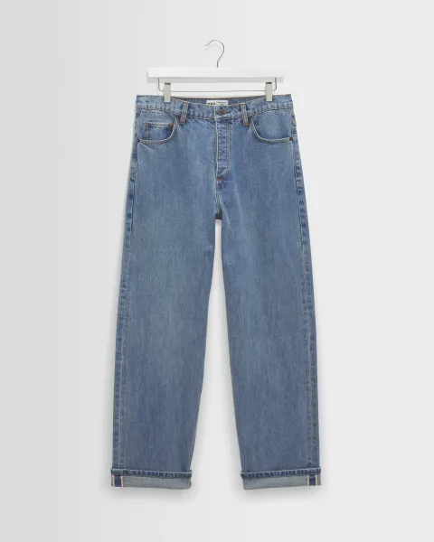 Felix - Blue Wash Selvedge Loose Fit Denim Jeans