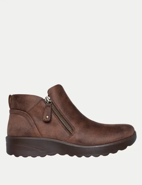 Skechers Lovely Vibe Ankle Boots Chocolate