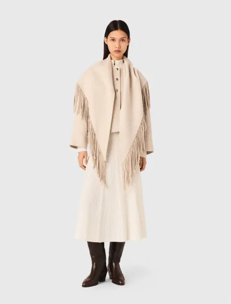 Cropped wool coat
