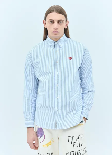 Logo Patch Stripe Shirt