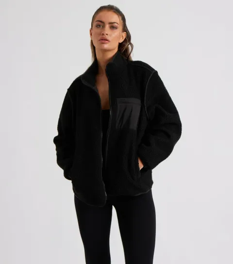 Women's Black Fleece Jacket