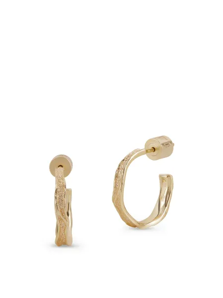 TUTTI Branch Gold Plated Hoop Earrings