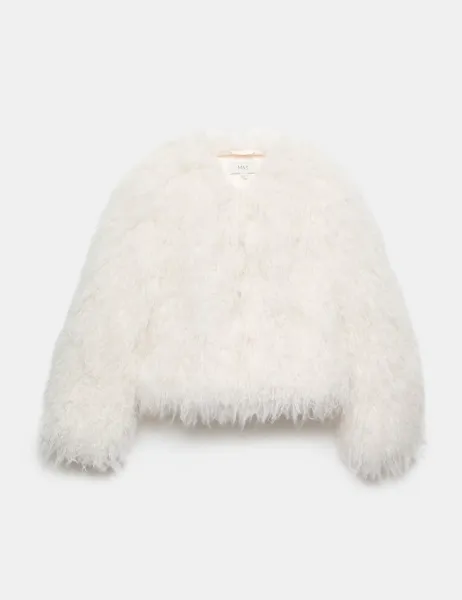 Marks & Spencer Faux Fur Cropped Jacket