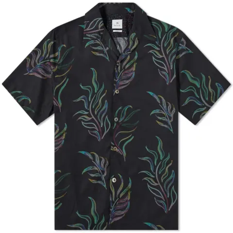Leaf Print Vacation Shirt
