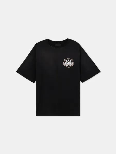 AMERICAN DREAM CRYSTAL OVERSIZED TEE - Black