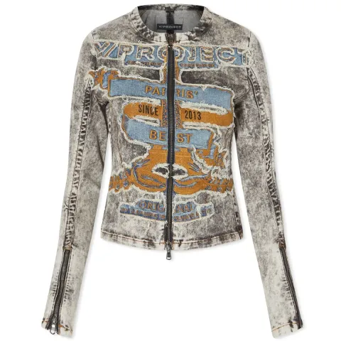 PARIS' BEST PATCH SLIM DENIM JACKET
