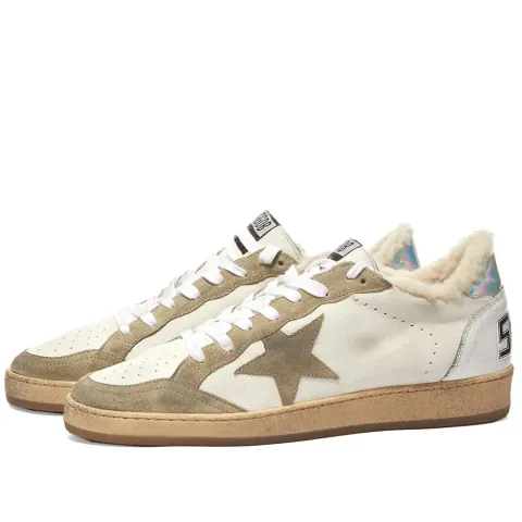Ball Star Suede Toe Shearling Lined Leather Sne