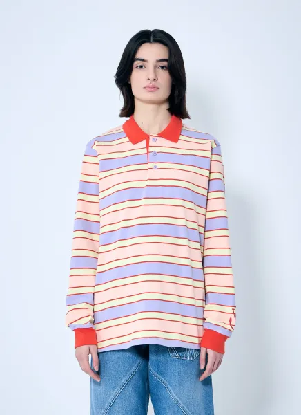Striped Polo Shirt With Contrast Trims