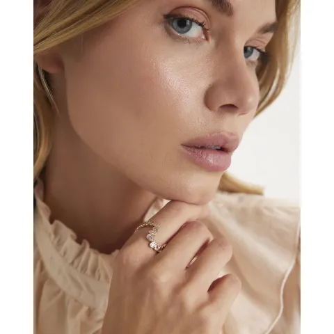 River Island Diamante Wave Ring