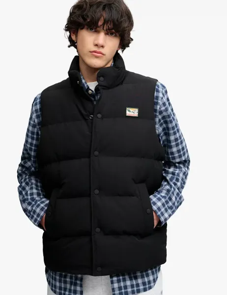 Superdry & Co Relaxed Padded Gilet Black