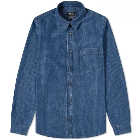 A.P.C. Georges Denim Check Overshirt