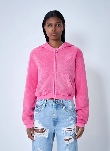 Logo Motif Zip-Up Sweatshirt