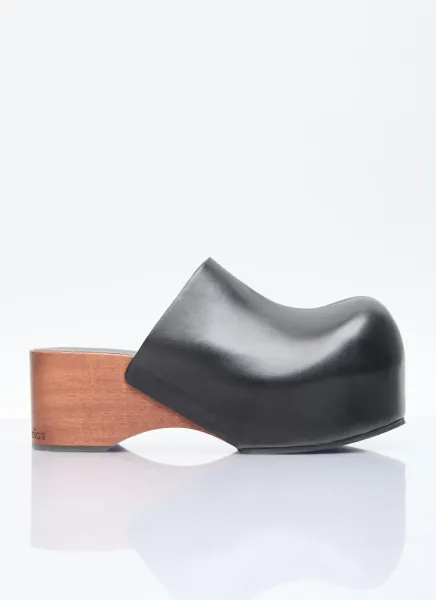 Leather Wood Clogs