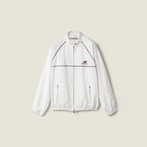 Technical poplin blouson jacket