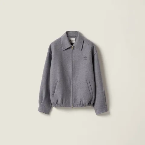 Double cashmere blouson jacket
