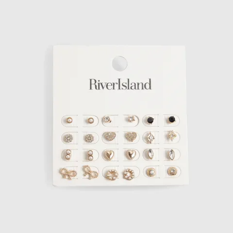 River Island Multi Heart Stud Earring Pack