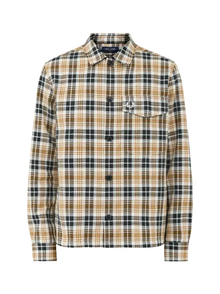 Fred Perry Textured Check Cotton Overshirt