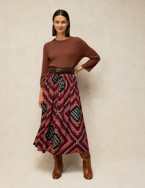White Stuff Flared A Line Midi Skirt