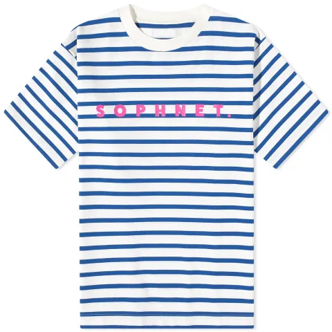 SOPHNET. Logo Stripe T-Shirt