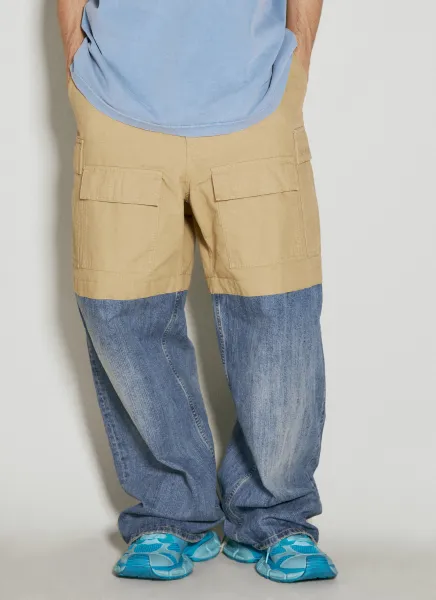 Bi-Material Cargo Pants