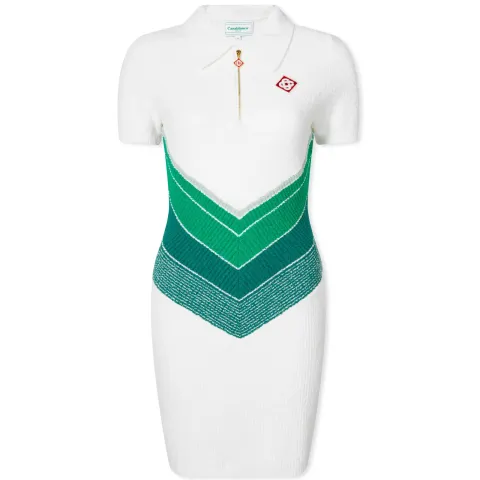 Chevron Gardient Polo Mini Dress
