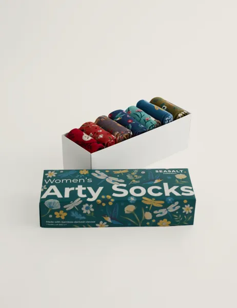 Seasalt Cornwall 7 Pack Patterned Ankle High Socks Multi