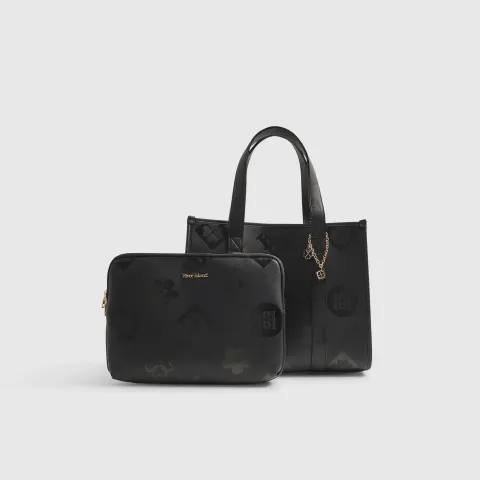 River Island Logo Embossed Large Tote Bag Set