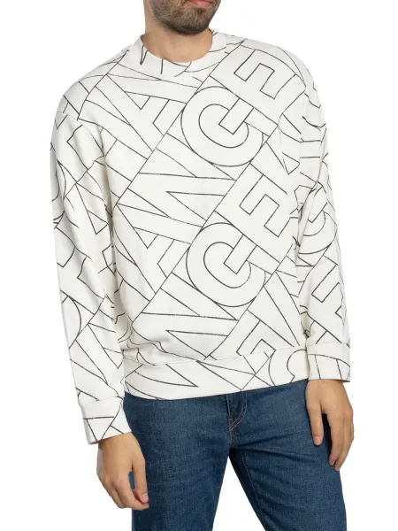 Armani Exchange Diagonal Lettering Sweatshirt