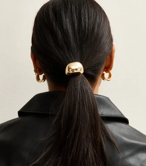 Black Metal Trim Hair Band