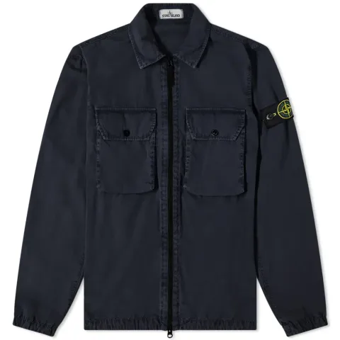 2 Pocket Brushed Cotton Shirt Jacket
