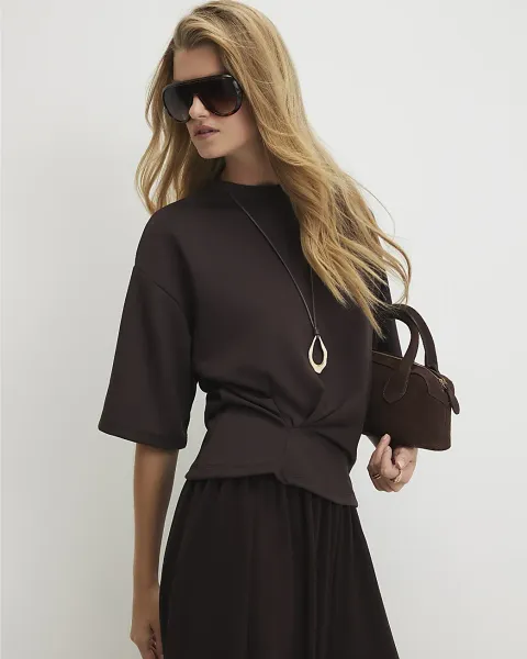 River Island Premium Tuck Side T-Shirt