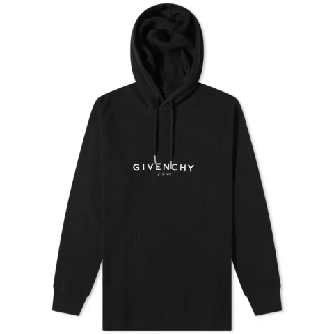 Reverse Logo Waffle Hoodie
