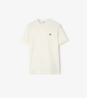 Metal Knight Cotton T-shirt in Chalk white