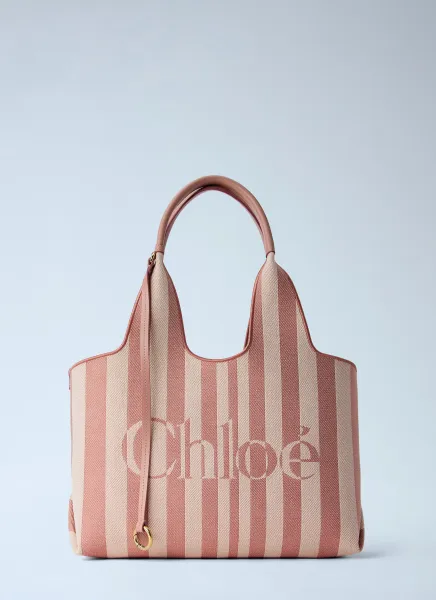 Stripy East-West Tote Bag