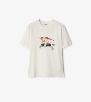 Knight Cotton T-shirt in Chalk white