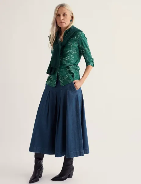 Seasalt Cornwall Pure Cotton Printed Collared Long Sleeve Regular Fit Shirt