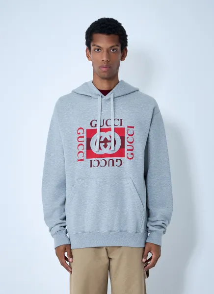 Logo Motif Hooded Sweatshirt