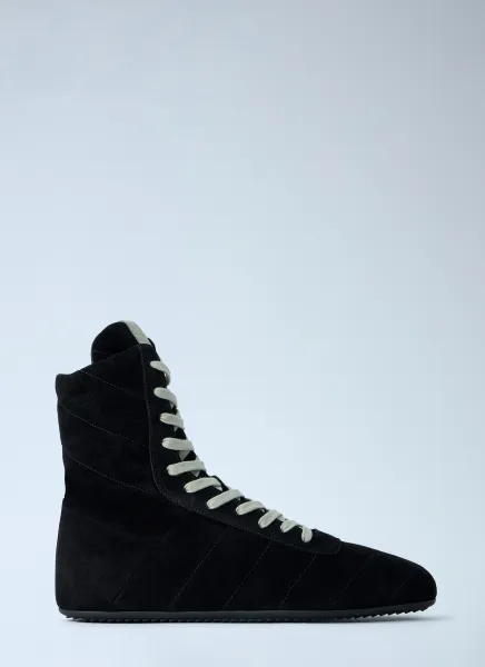 Quilted Minimal High Sneakers