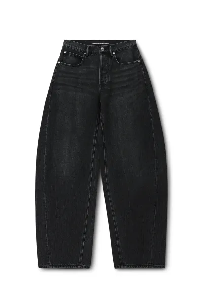 CRYSTAL HOTFIX CURSIVE LOGO POCKET BLOW UP JEAN
