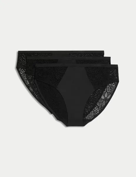 Body by M&S 3pk Body Soft High Leg Knickers Black
