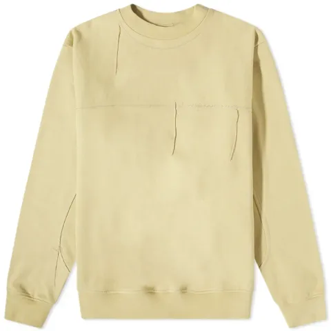 Embroidery Logo Mock Neck Crew Sweat