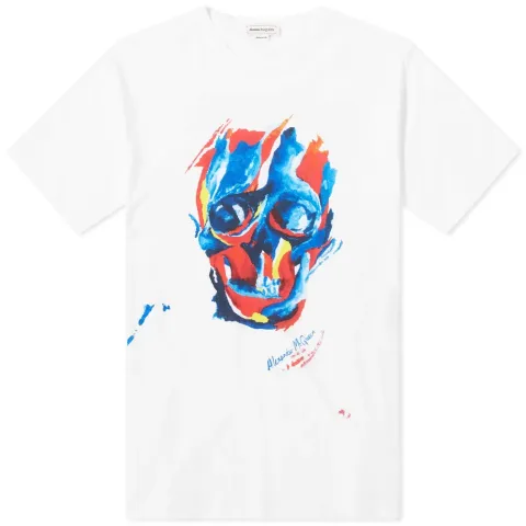 Abstract Skull Print T-Shirt