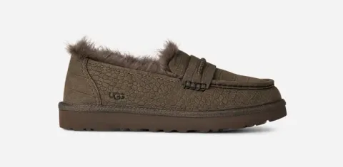 Ellis Embossed Loafer, Nubuck/Polyester/Leather