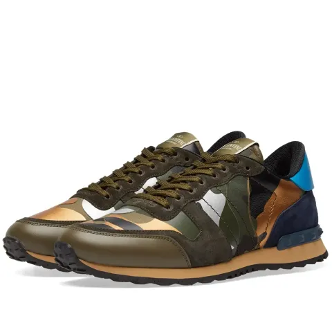 Metallic Camo Leather Rockrunner Sneaker