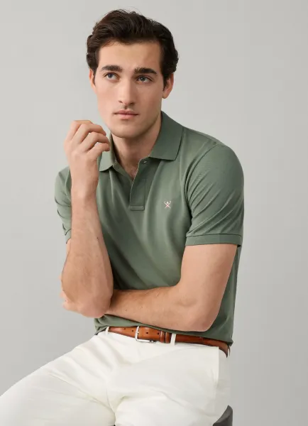 Classic Fit Short Sleeve Logo Pique Polo