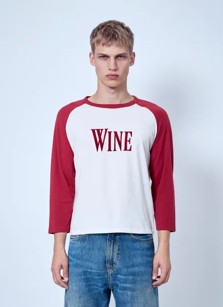Acne Studios Wine Graphic T-Shirt