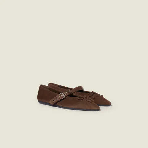 Suede ballerinas