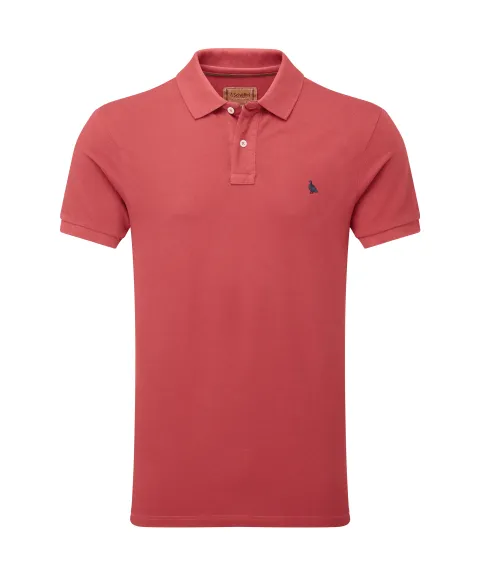 Schöffel Country St Ives Garment Dyed Polo Shirt - Slate Red