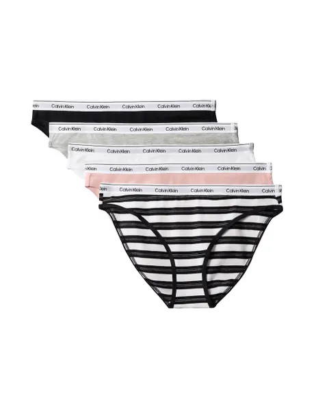 Calvin Klein 5 Pack Icon Logo Bikini Knickers Multi