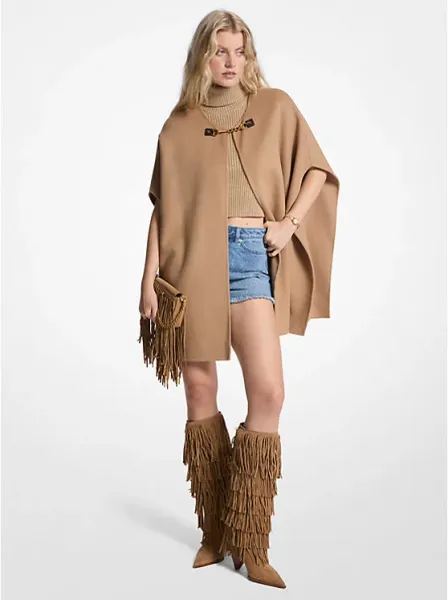 Double Face Wool Blend Cape